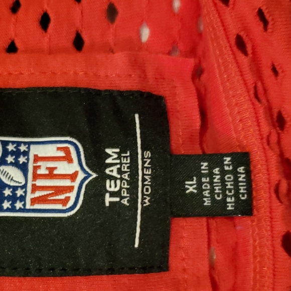 Kansas City Chiefs top. Long sleeve, size XL Open weave requires a cami - Picture 3 of 4